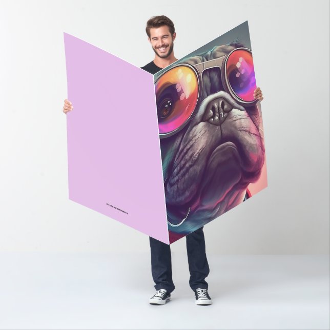 BULL DOG ART COOL BIRTHDAY GIGANTIC Card (In Situ)