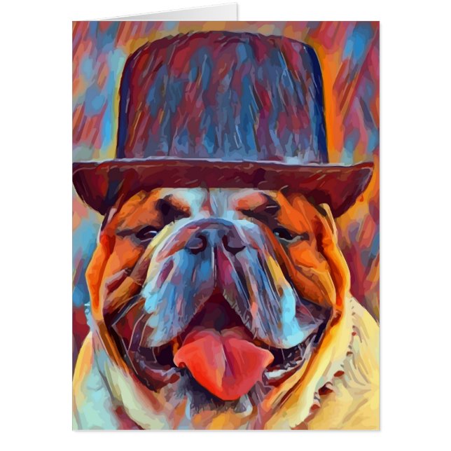 BULL DOG ART FUNNY BIRTHDAY BIGGEST CARD (Front)