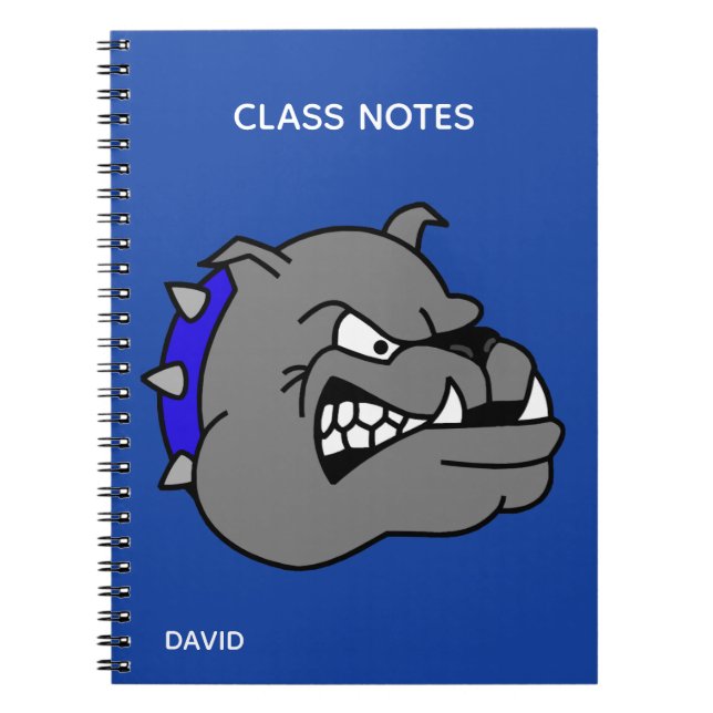 Bull Dog Custom School Notebook (Front)