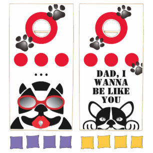 Bull dog Dad&Son Cornhole Set