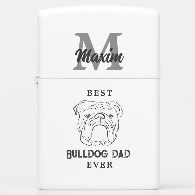 Bull Dog Dad Zippo Lighter (Front)