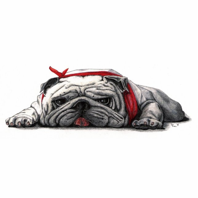 BULL DOG DESK BUDDY- Customized Statuette (Front)