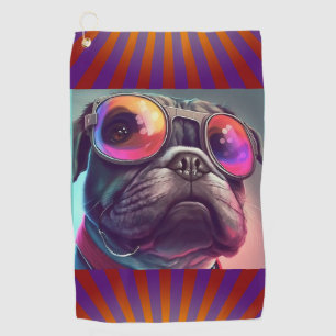 BULL DOG FUNNY GOLF TOWEL