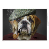 Bull Dog With Cap and Pipe (Front Horizontal)