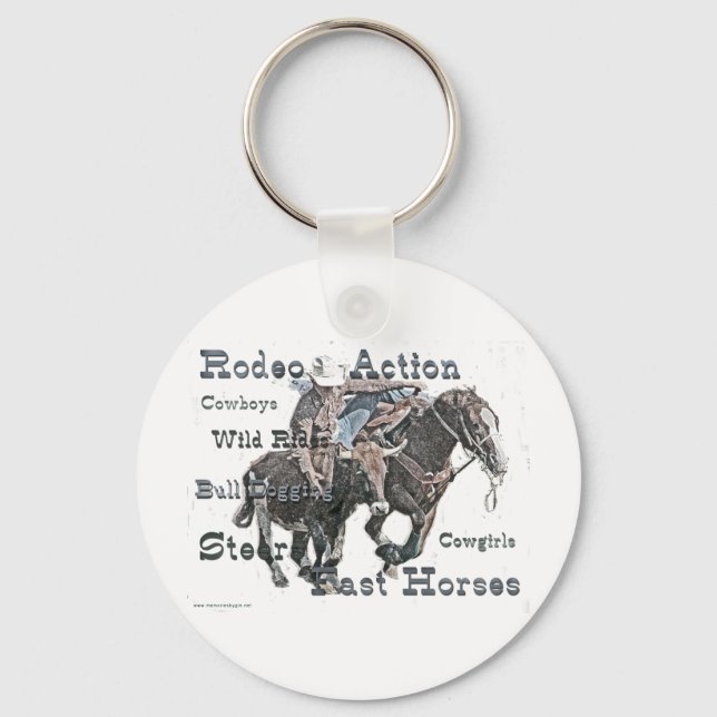 Bull Dogging II Keychain (Front)