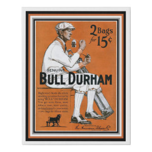 Bull Durham Tobacco Golf Canvas Wall Art