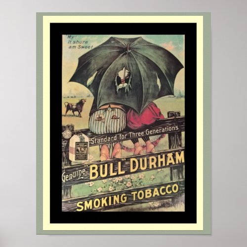 Bull Durham Vintage Tobacco Ad Poster