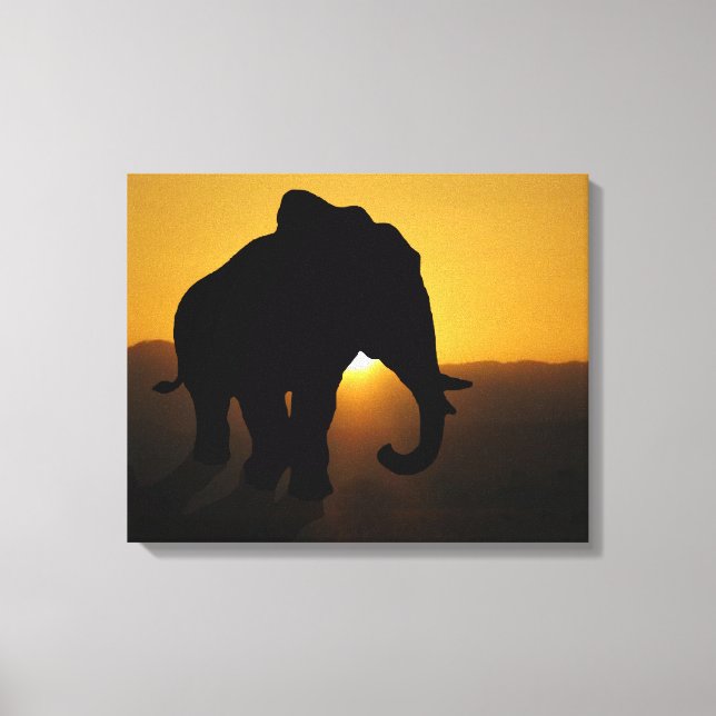 Bull Elephant Canvas Print (Front)