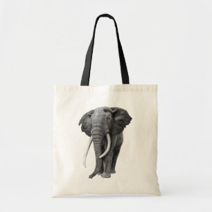 Bull elephant - Drawing in pencil Tote Bag