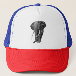 Bull elephant - Drawing in pencil Trucker Hat