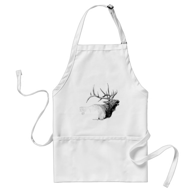 Bull Elk Adult Apron (Front)