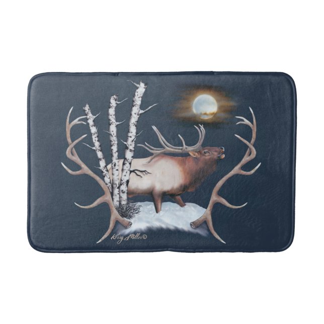 Bull Elk Bath Mat (Front)