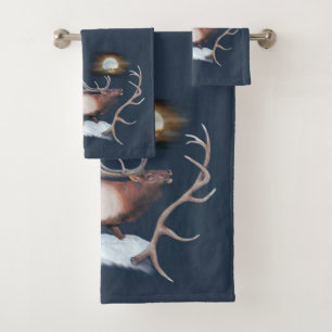 Bull Elk Bath Towel Set