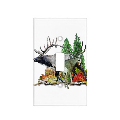 Bull elk  buck deer light switch cover