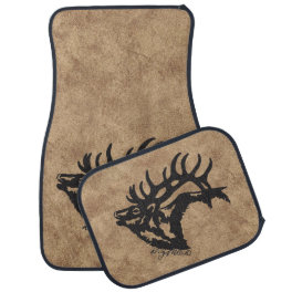 Bull Elk Car Floor Mat