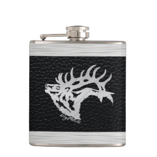 Bull Elk Flask
