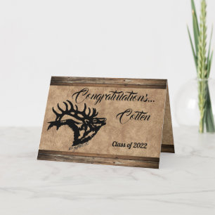 Bull Elk Graduation Card