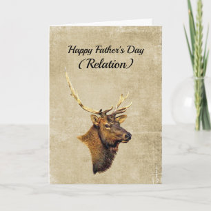 Bull Elk head photo Father's Day Card