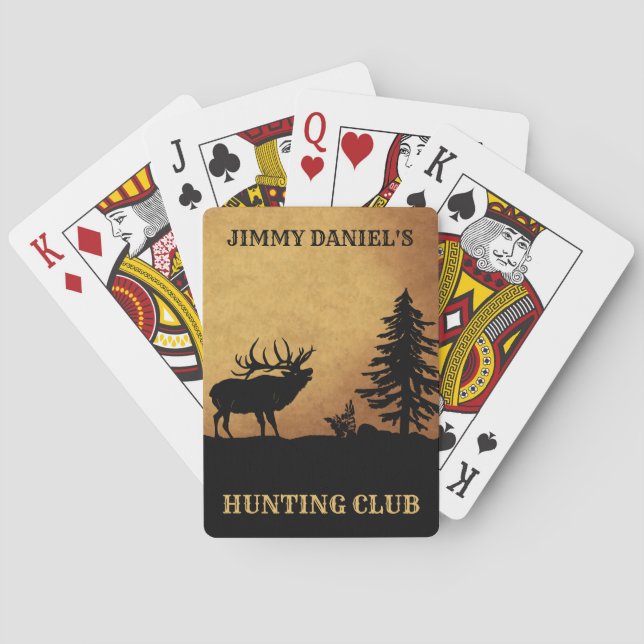 Bull Elk Hunting Club Lodge Poker Cards (Back)