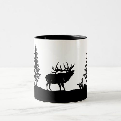 Bull Elk Hunting Two_Tone Coffee Mug
