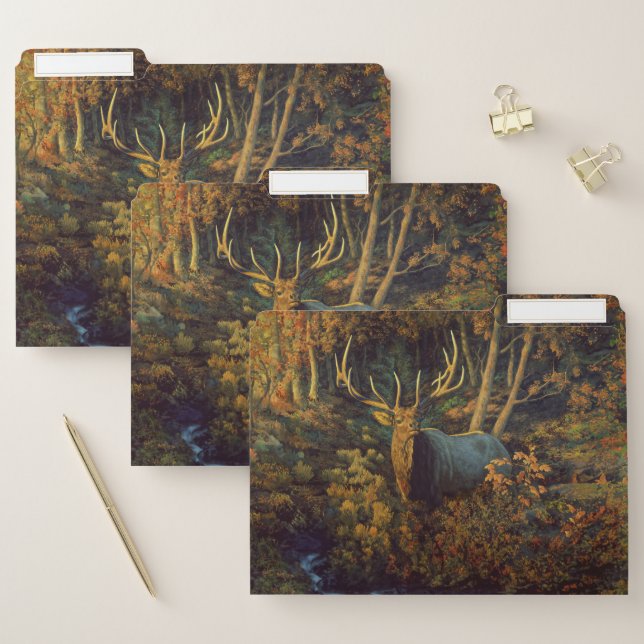 Bull Elk in Autumn Forest File Folder (Set)