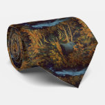 Bull Elk in Autumn Forest Neck Tie