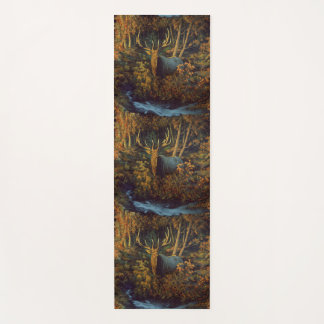 Bull Elk in Autumn Forest Yoga Mat