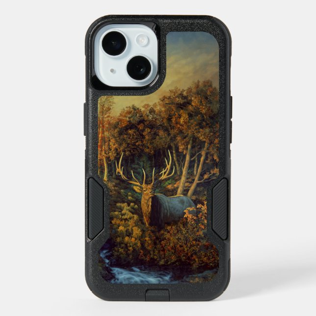 Bull Elk in Autumn iPhone 15 Case (Back)