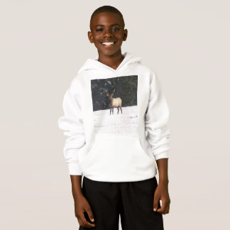 Bull Elk in Winter Hoodie