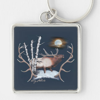 Bull Elk Keychain