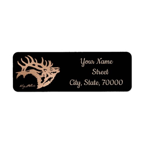 Bull Elk Label