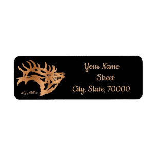 Bull Elk Label