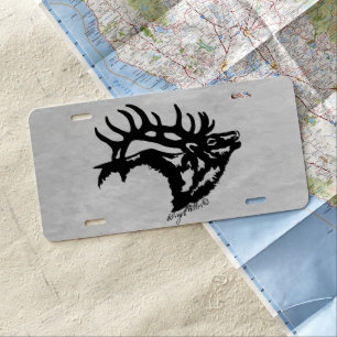 Bull Elk License Plate