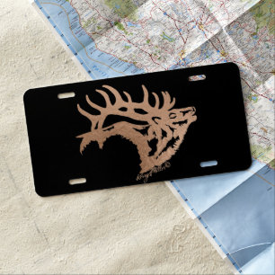 Bull Elk License Plate