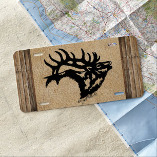 Bull Elk License Plate