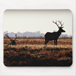 Bull Elk Silhouette Mouse Pad