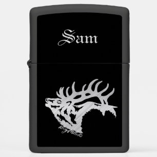 Bull Elk Silhouette Zippo Lighter