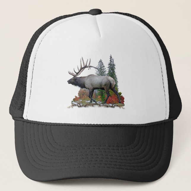 Bull Elk Trucker Hat (Front)