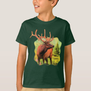 Bull Elk Wildlife Kids T-shirt