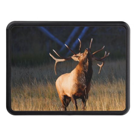 Bull Elk With Head Back Tow Hitch Cover