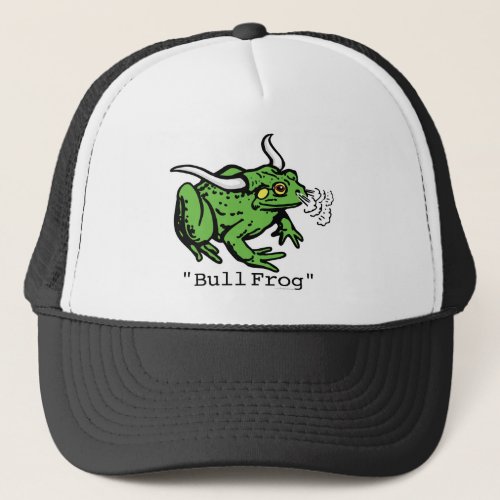 Bull Frog Bullfrog by Mudge Studios Trucker Hat