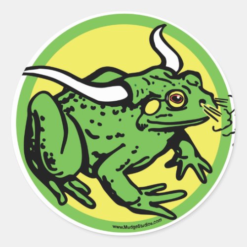 Bull Frog by Mudge Studios Classic Round Sticker