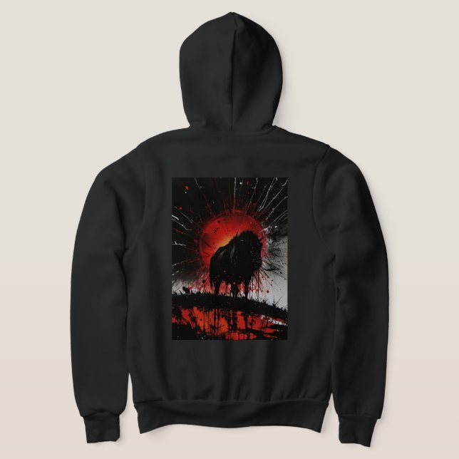 Bull Full Zip Hoodie (Laydown Back)