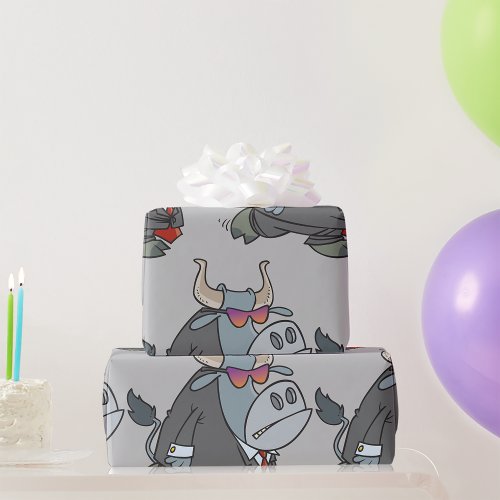 Bull In A Suit Wrapping Paper