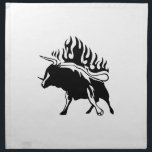 Bull in Flames Cloth Napkin<br><div class="desc">asdf</div>