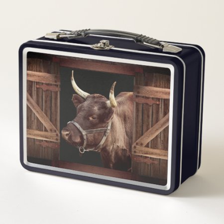 Bull In The Barn Metal Lunch Box