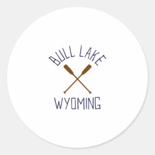 Bull Lake Wyoming Outdoors Vintage 2 Classic Round Sticker