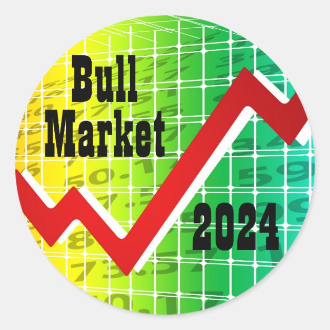 Bull Market 2024 Classic Round Sticker (Front)