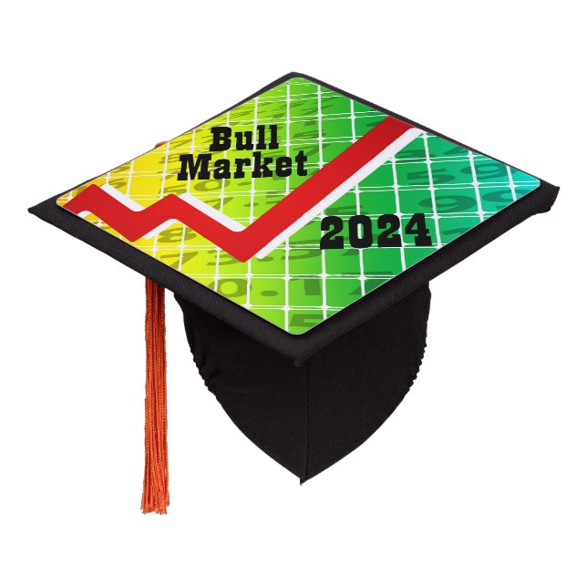 Bull Market 2024 Graduation Cap Topper (Angled)