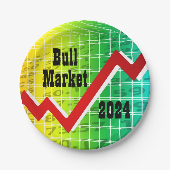 Bull Market 2024 Paper Plates (Front)